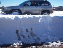 Travesía en la nieve en Coronel Suarez