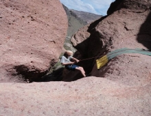 Haciendo Canyoning en el Cañon del Atuel