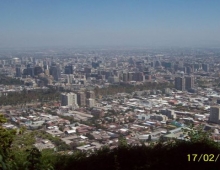 Vista Santiago de Chile - desde las alturas